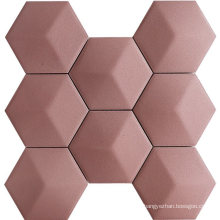 Hexagon Shaped Mosaic Tile Cement Decorate Wall Mosaic Tiles